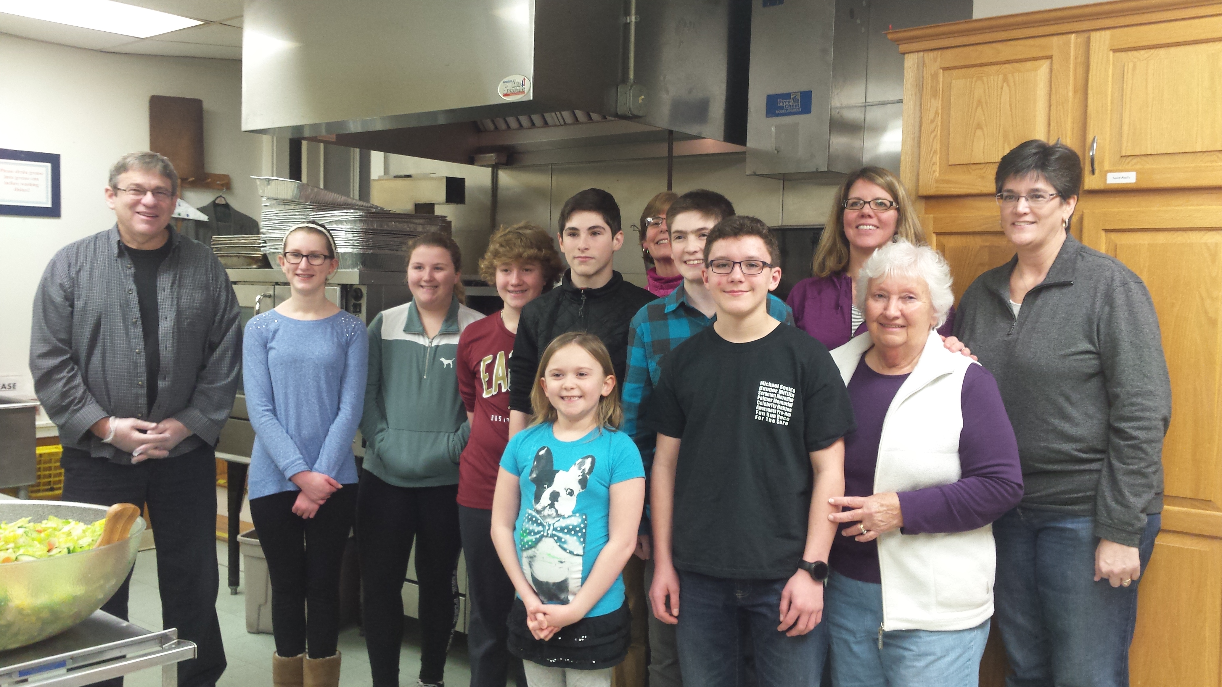 Our Middle Schoolers at St. Paul’s Soup Kitchen