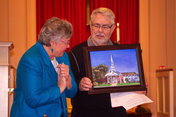 Admiring Chrissy’s Painting