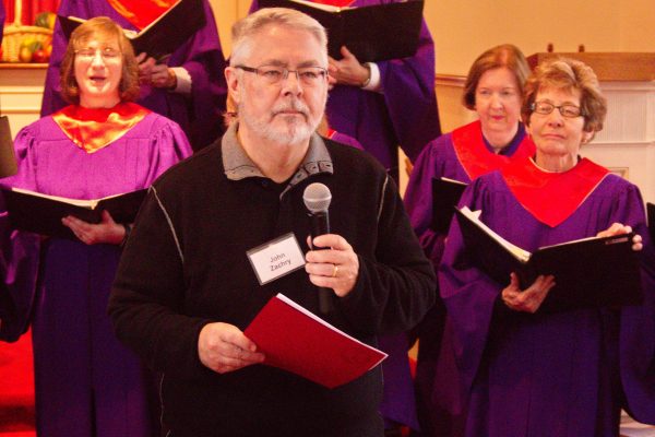 Our Pastor Emeritus gives the Benediction