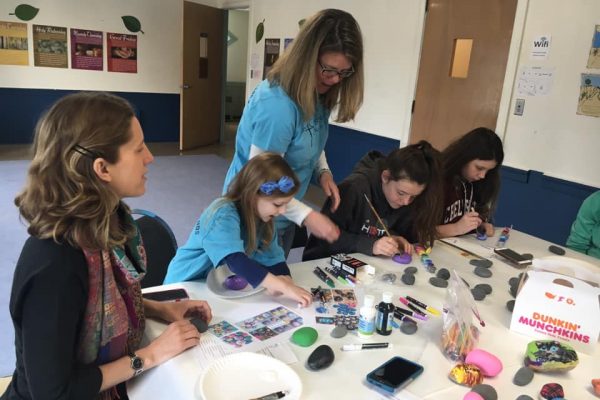 Kindness rocks made a Sunday School