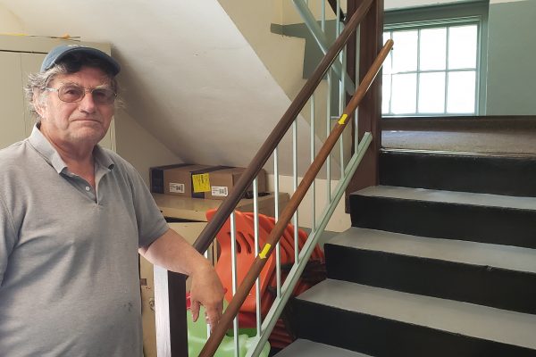 Jim Clark stairwell steps painting project