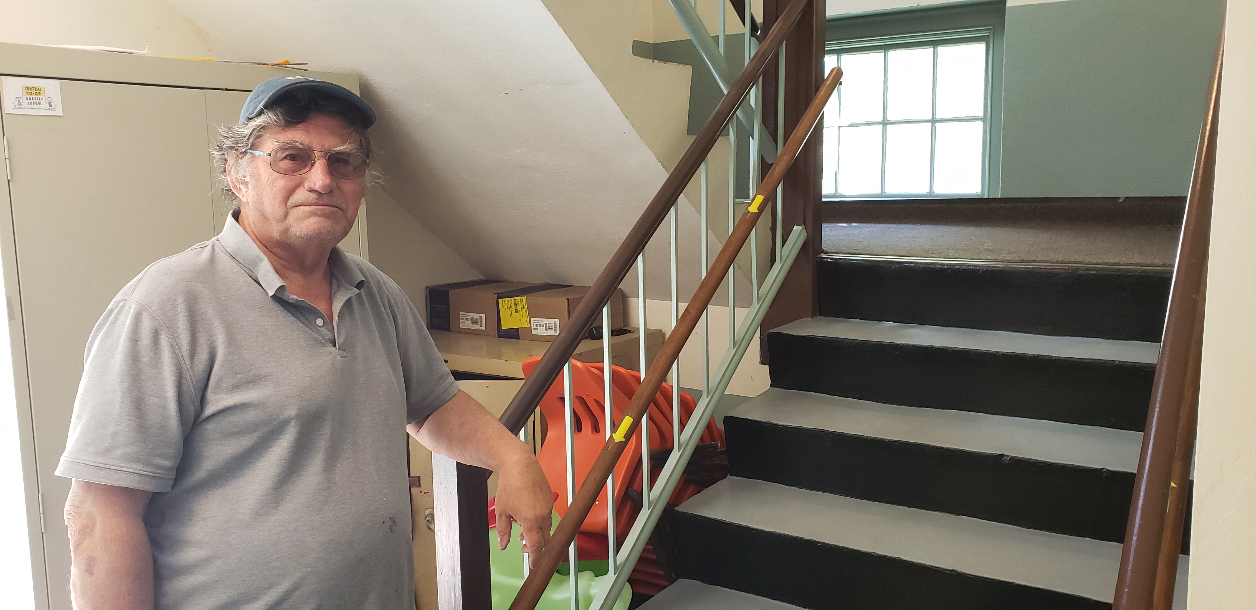 Jim Clark stairwell steps painting project