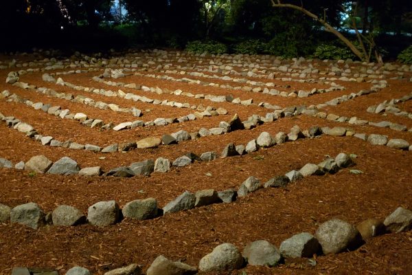 Labyrinth at night
