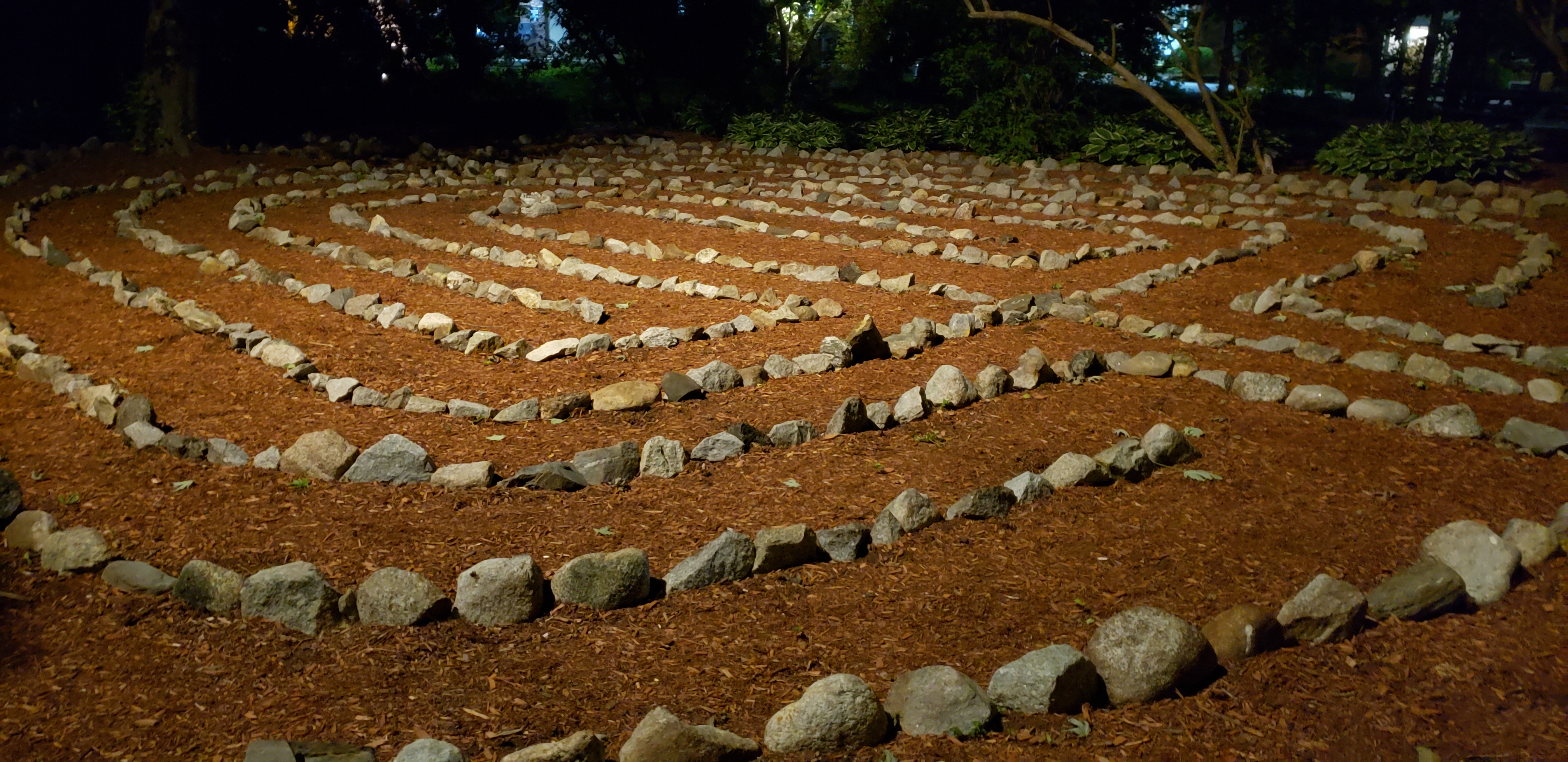 Labyrinth at night